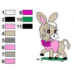 Animal Baby Donkey Embroidery Design